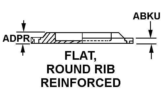 FLAT, ROUND RIB REINFORCED style nsn 1560-01-203-1721