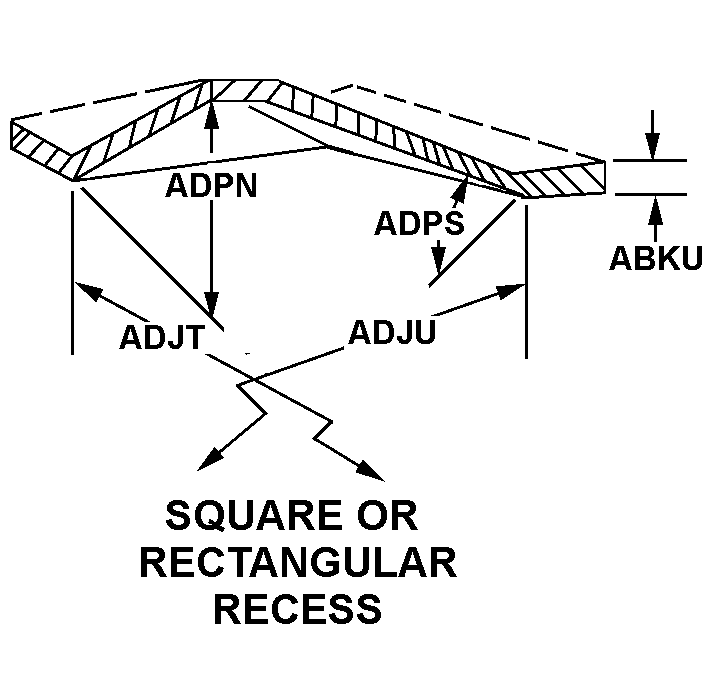 SQUARE OR RECTANGULAR RECESS style nsn 5340-00-080-7605