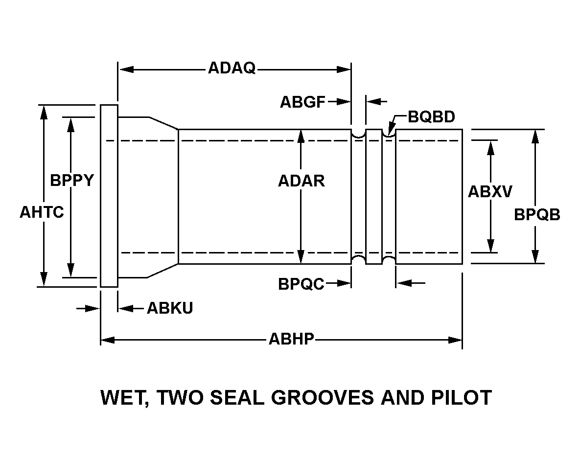 WET, TWO SEAL GROOVES AND PILOT style nsn 2815-00-511-2574