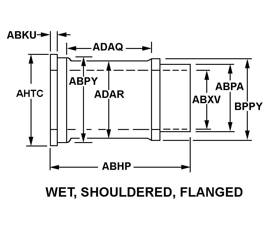 WET, SHOULDERED, FLANGED style nsn 4320-01-508-5481