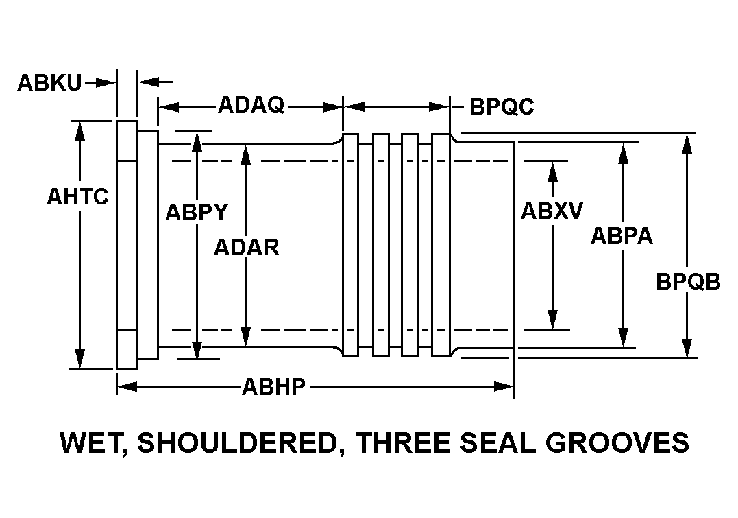 WET, SHOULDERED, THREE SEAL GROOVES style nsn 2815-01-368-0154