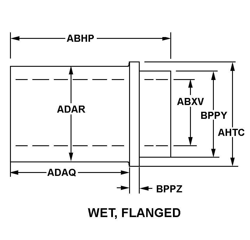 WET, FLANGED style nsn 1650-01-438-0582