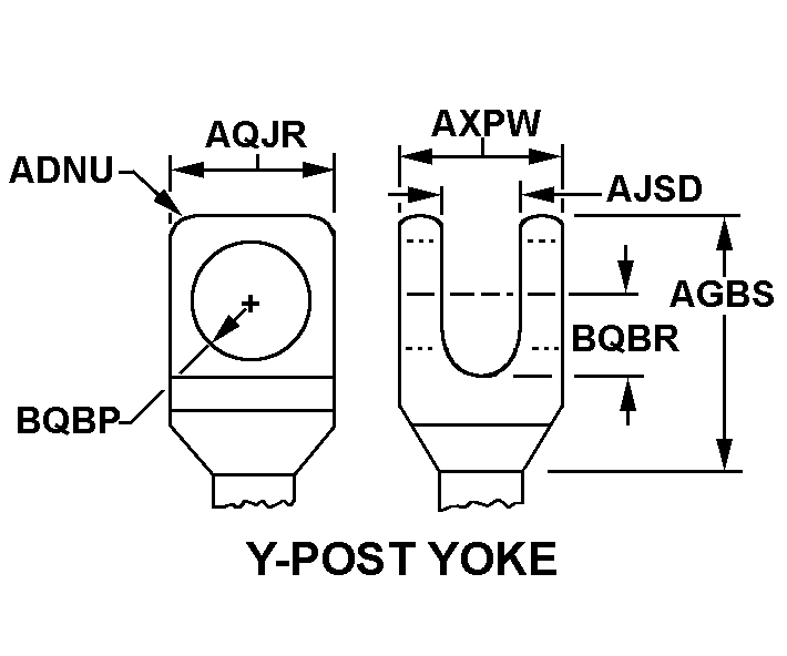 Y-POST YOKE style nsn 4130-00-469-5291