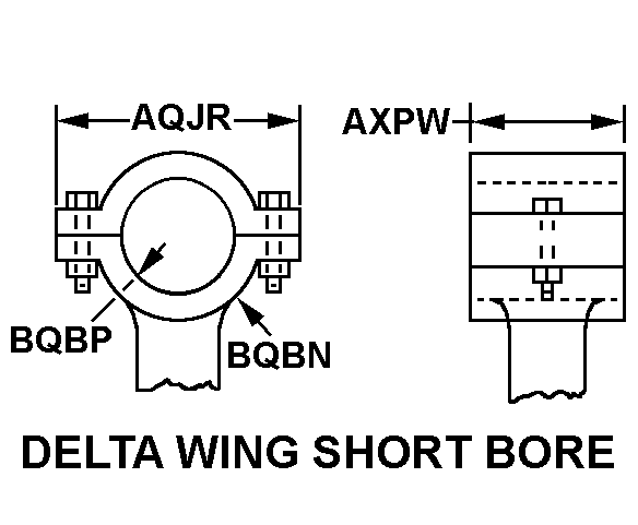DELTA WING SHORT BORE style nsn 2815-01-174-1436