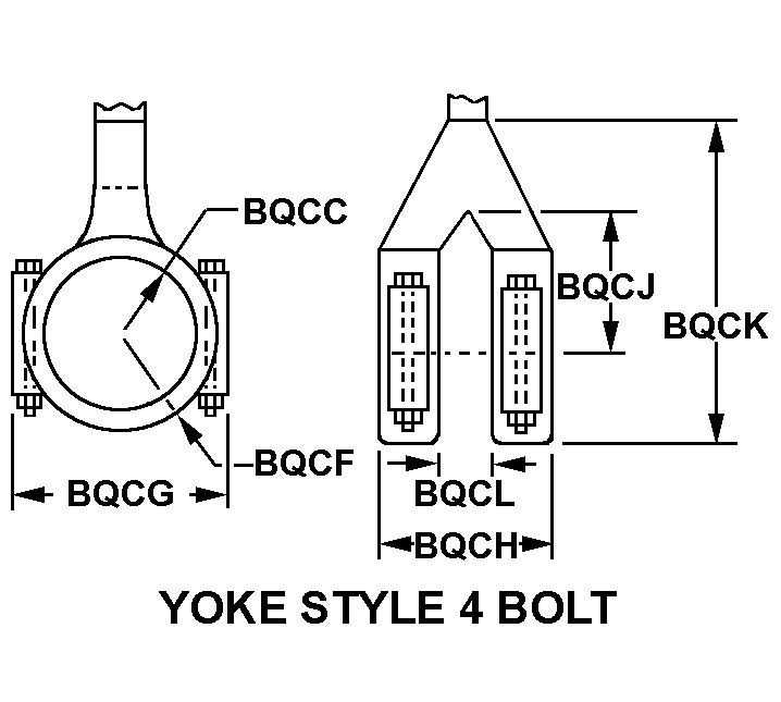 YOKE STYLE 4 BOLT style nsn 2815-01-429-3313