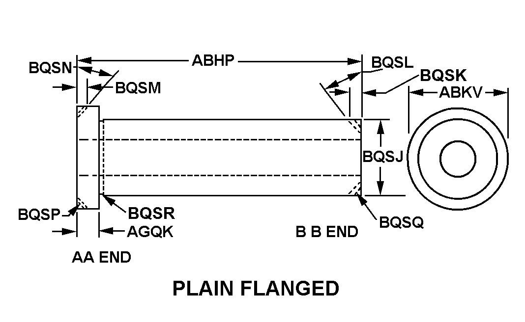 PLAIN FLANGED style nsn 2810-00-327-7111