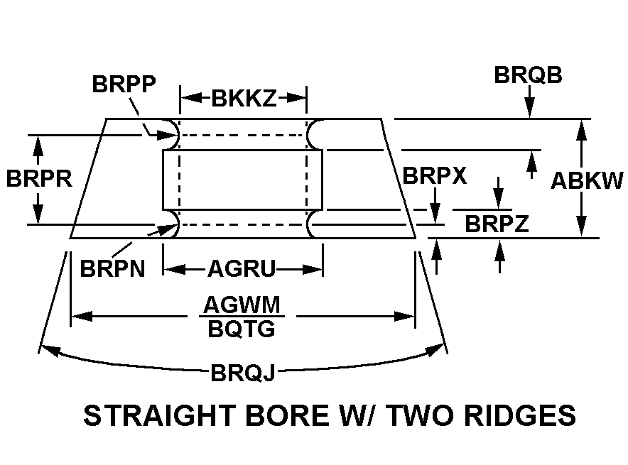 STRAIGHT BORE W/TWO RIDGES style nsn 2815-00-528-6073