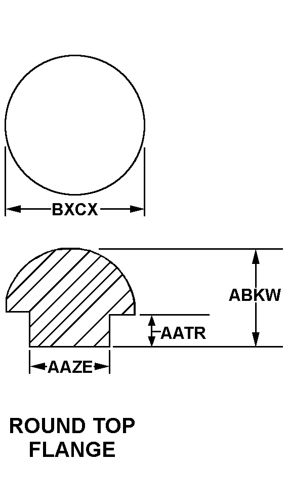 ROUND TOP FLANGE style nsn 5340-01-574-9936