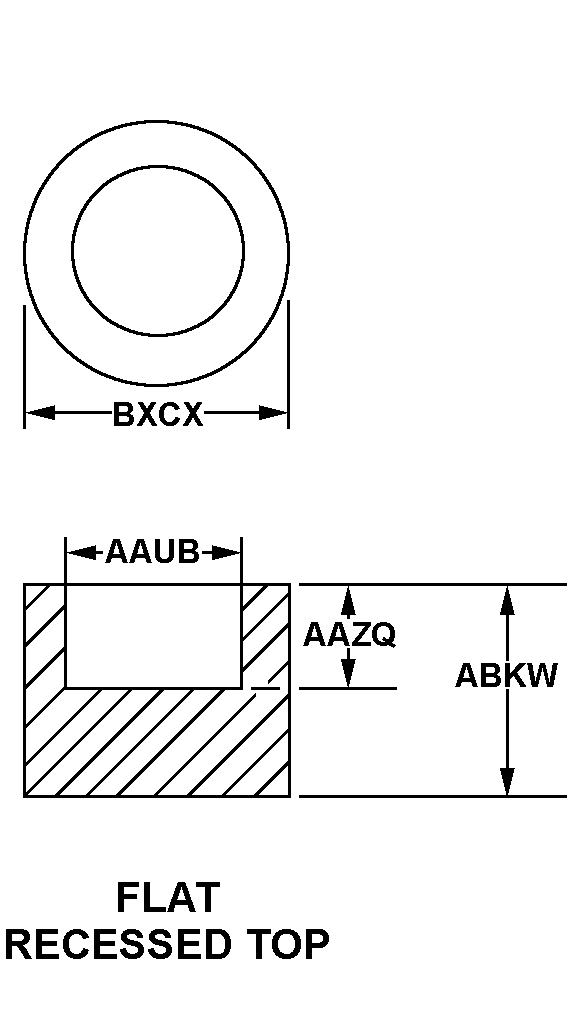 FLAT RECESSED TOP style nsn 5340-01-572-4779