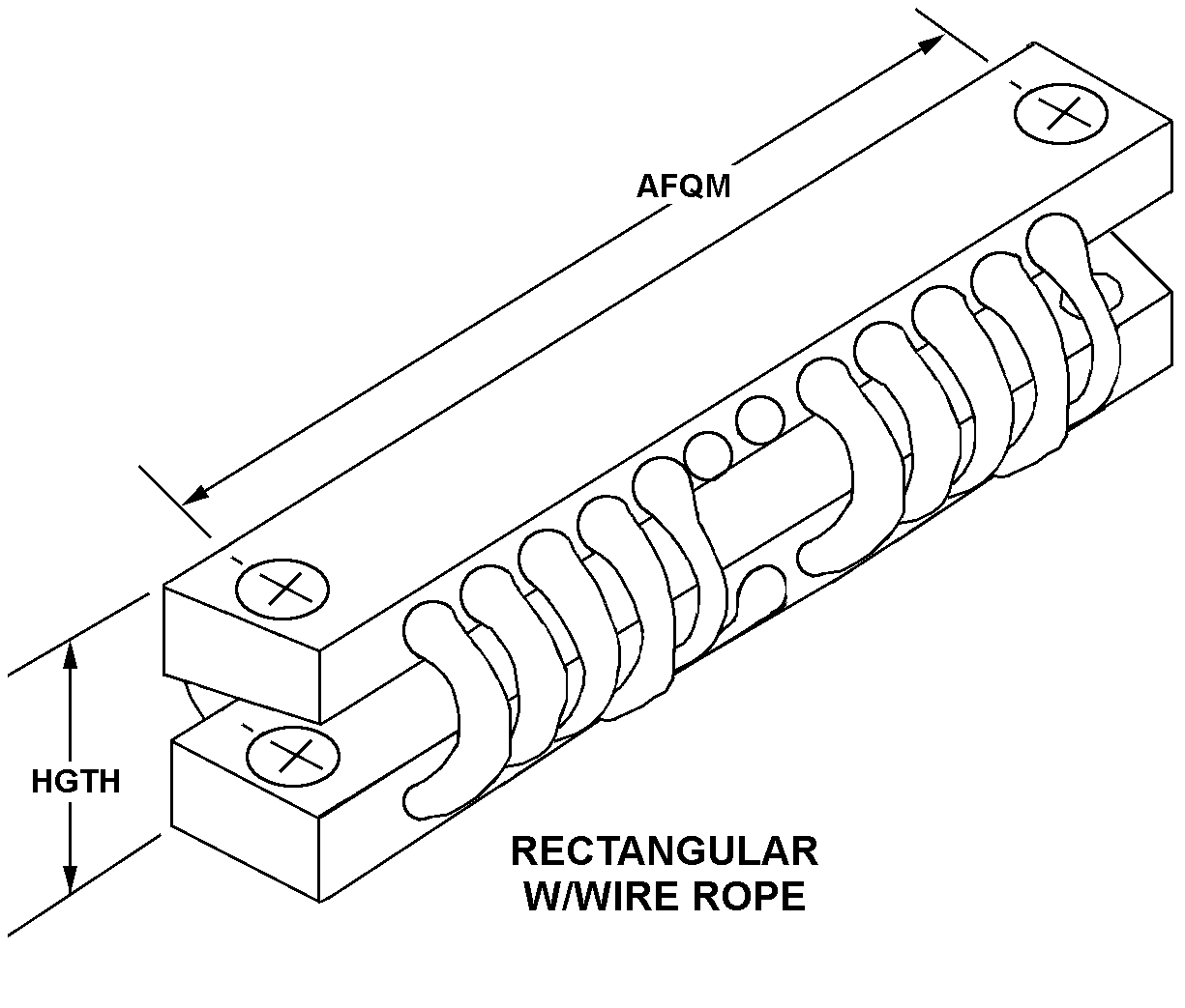 RECTANGULAR W/WIRE ROPE style nsn 5342-01-496-0783