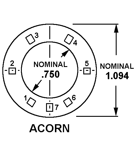 ACORN style nsn 5935-00-224-0835