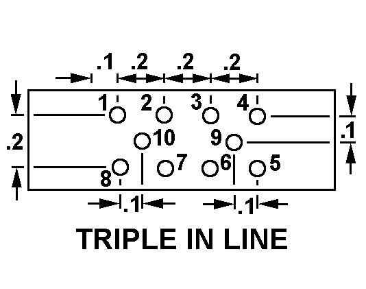 TRIPLE IN LINE style nsn 5935-01-071-0401