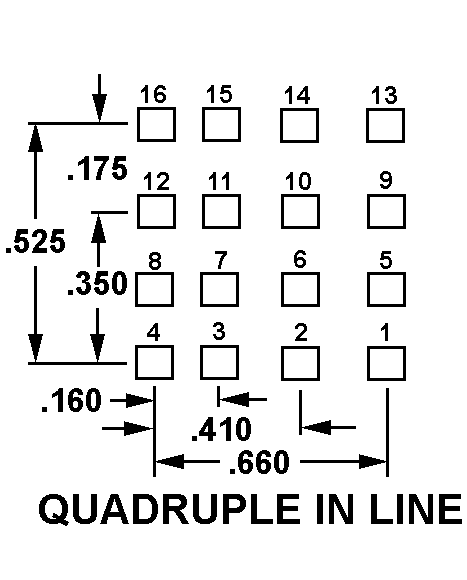 QUADRUPLE IN LINE style nsn 5935-01-565-0273
