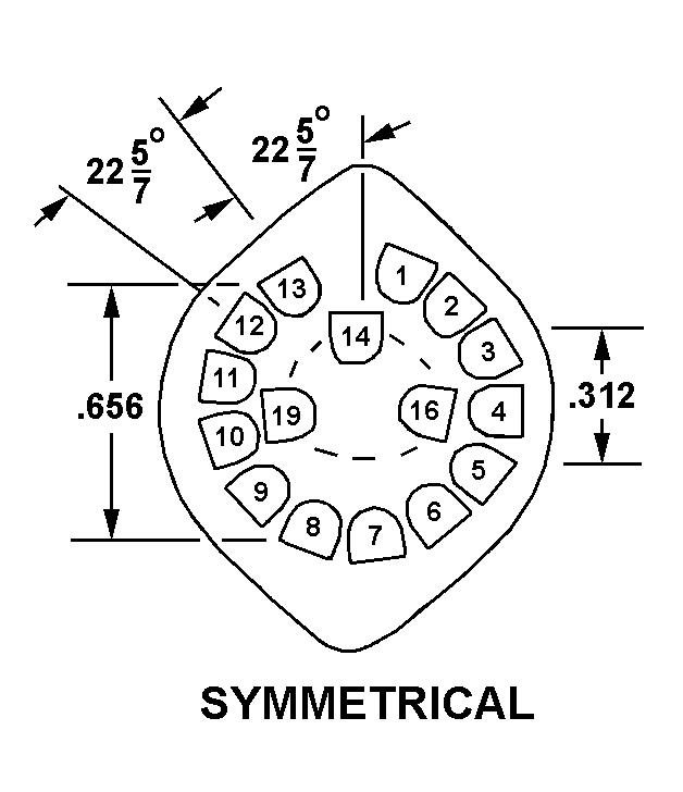 SYMMETRICAL style nsn 5935-00-150-1189