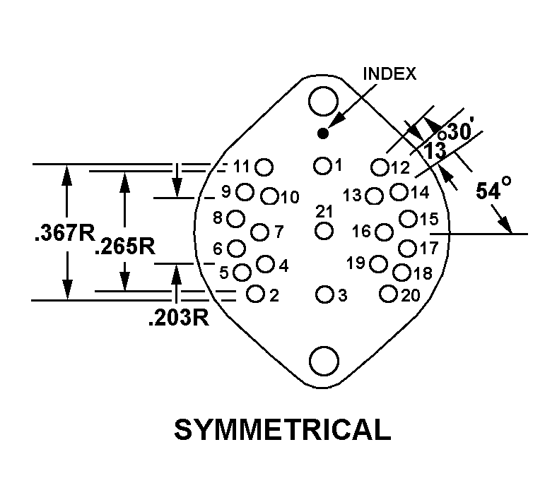 SYMMETRICAL style nsn 5935-00-829-8762
