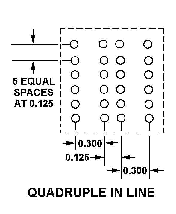 QUADRUPLE IN-LINE style nsn 5935-01-054-3851