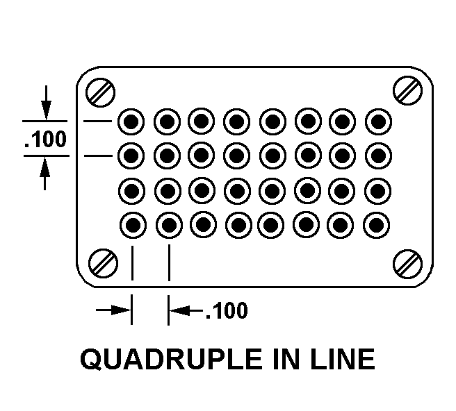 QUADRUPLE IN-LINE style nsn 5935-01-054-3851
