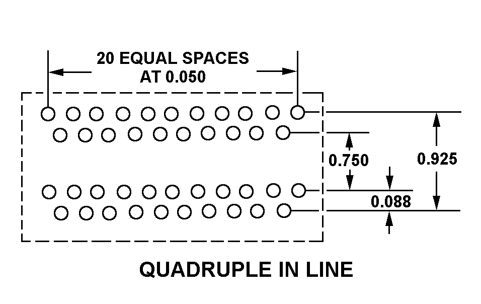 QUADRUPLE IN LINE style nsn 5935-01-132-4809