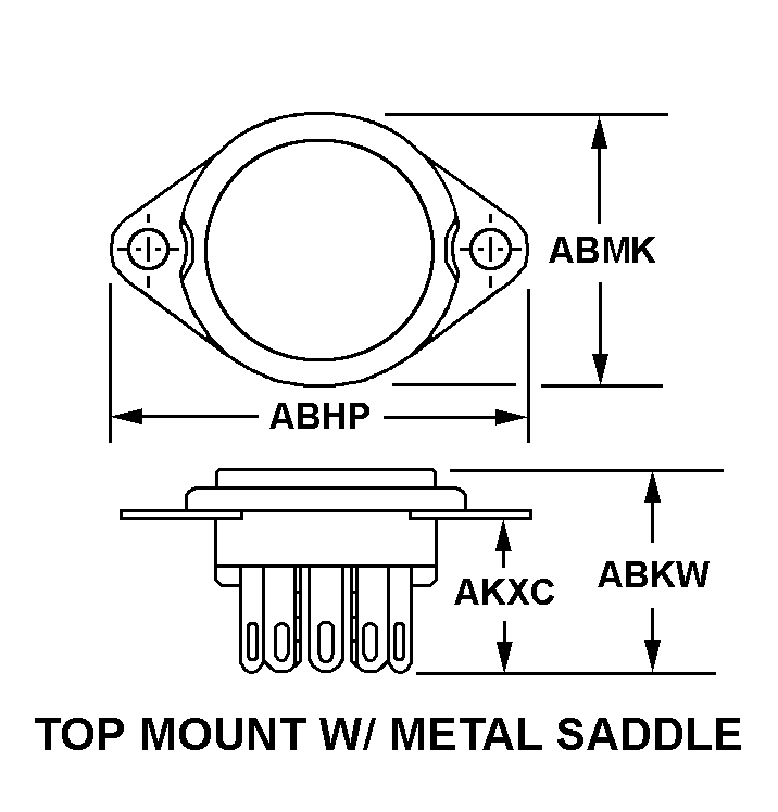 TOP MOUNT W/METAL SADDLE style nsn 5935-00-162-3077