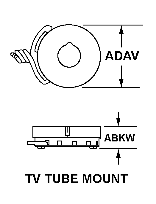 TV TUBE MOUNT style nsn 5935-01-152-6774