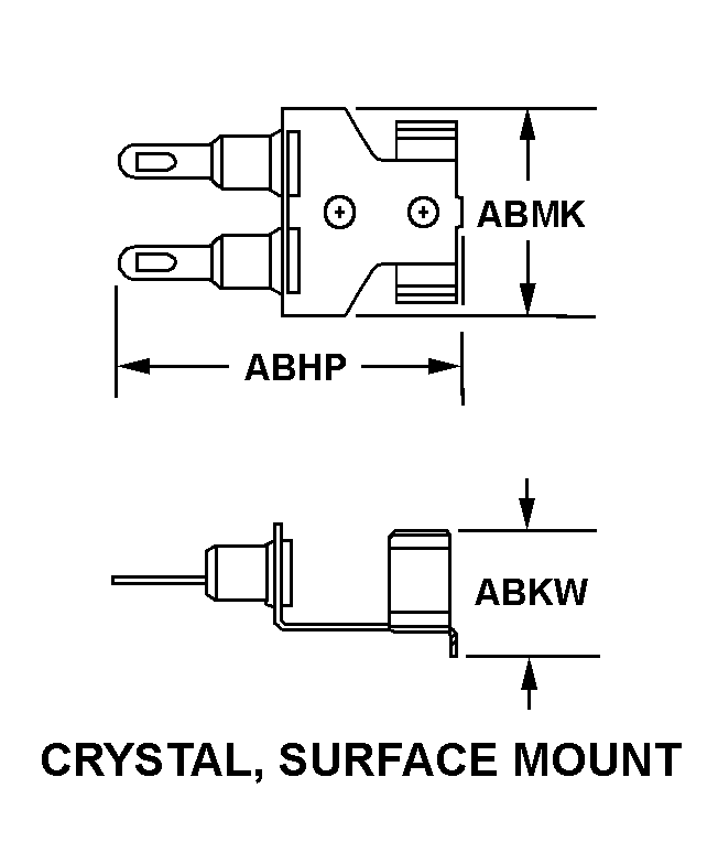 CRYSTAL, SURFACE MOUNT style nsn 5935-01-167-9031