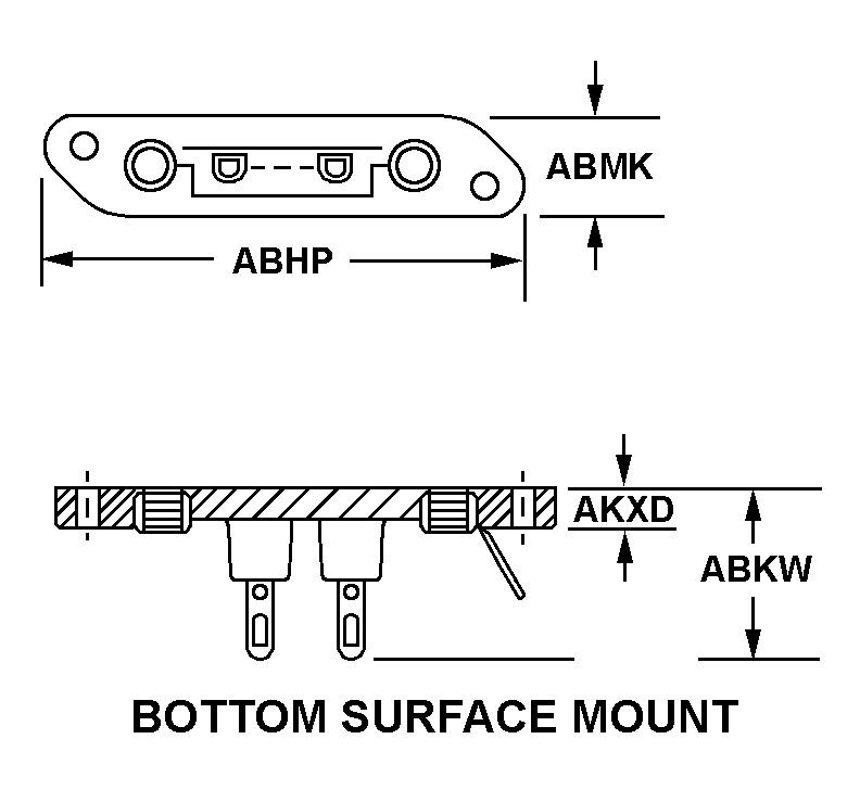 BOTTOM SURFACE MOUNT style nsn 5935-01-095-8407