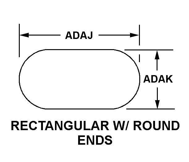 RECTANGULAR W/ROUND ENDS style nsn 5935-00-201-7119