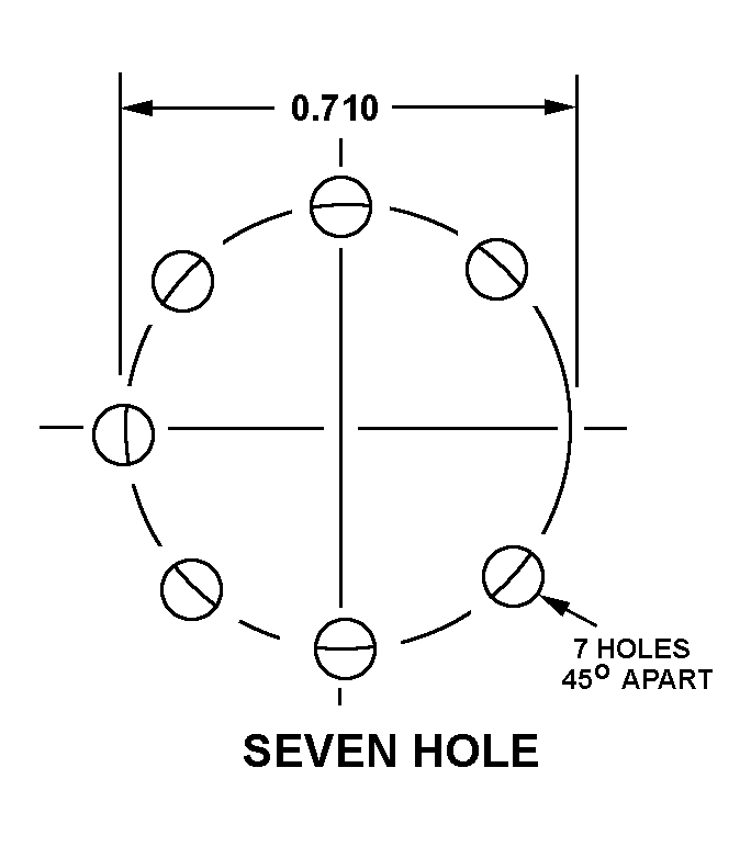 SEVEN HOLE style nsn 5935-00-085-0723
