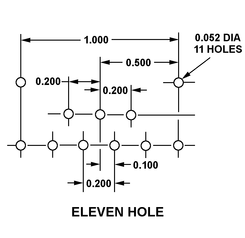 ELEVEN HOLE style nsn 5935-00-577-0271