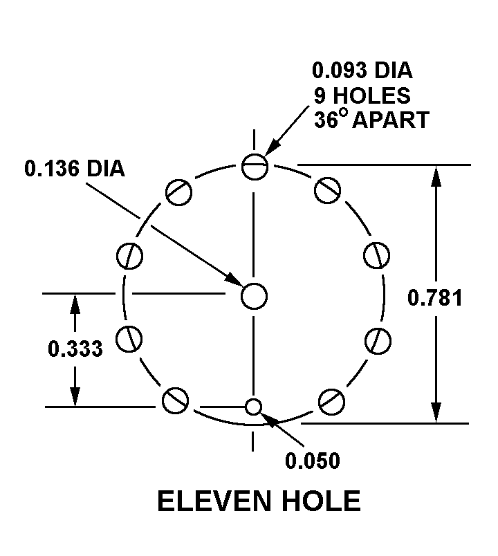 ELEVEN HOLE style nsn 5935-00-675-7475