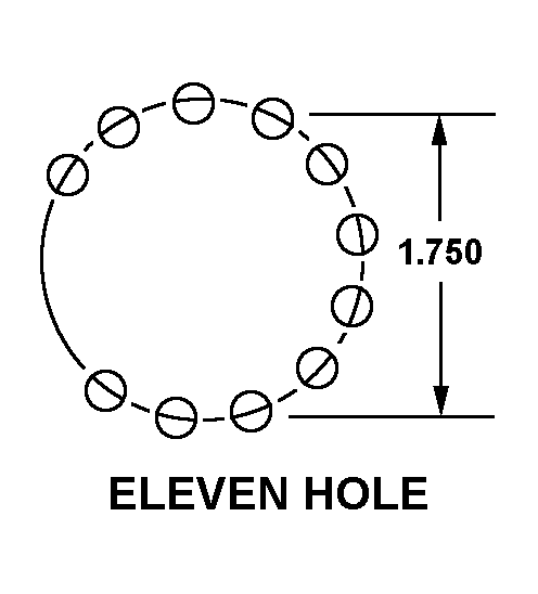 ELEVEN HOLE style nsn 5935-00-675-7475