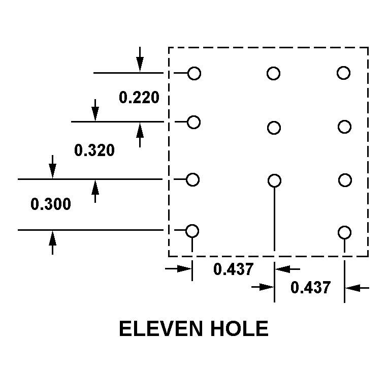 ELEVEN HOLE style nsn 5935-00-752-2998