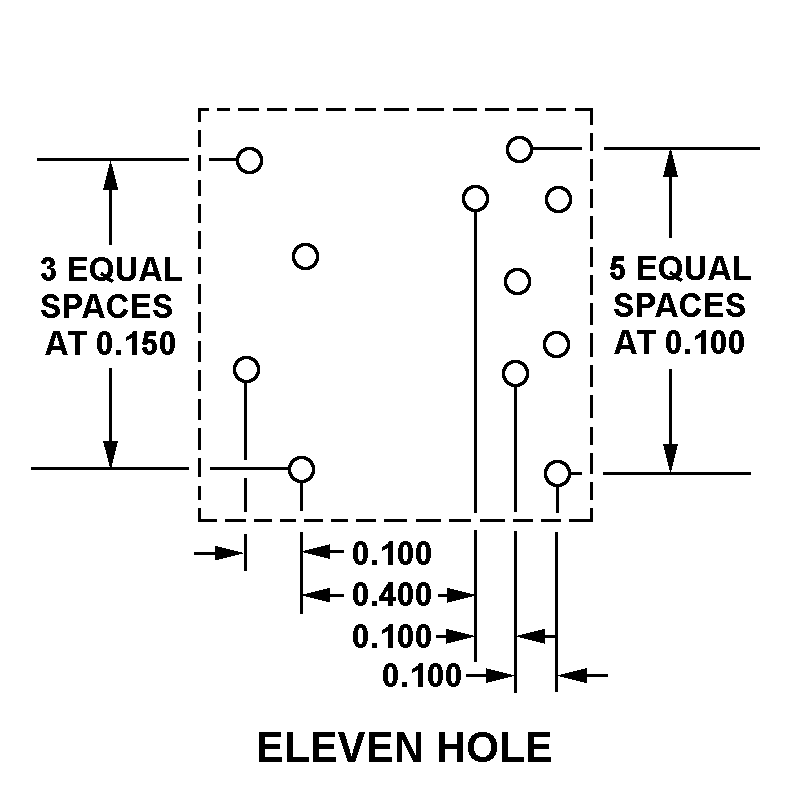 ELEVEN HOLE style nsn 5935-00-841-4708