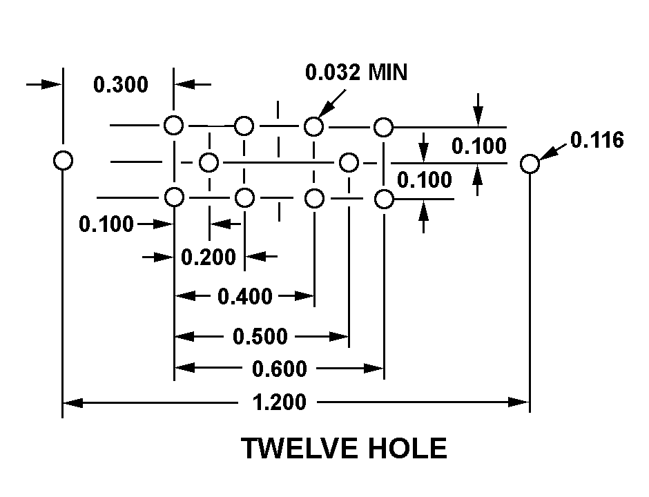 TWELVE HOLE style nsn 5935-00-009-1274