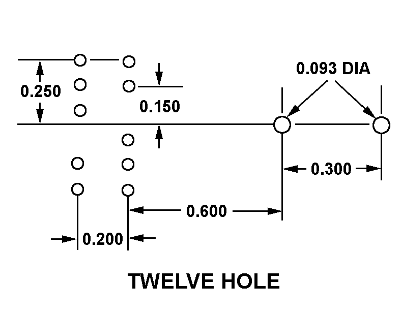 TWELVE HOLE style nsn 5935-00-009-1274