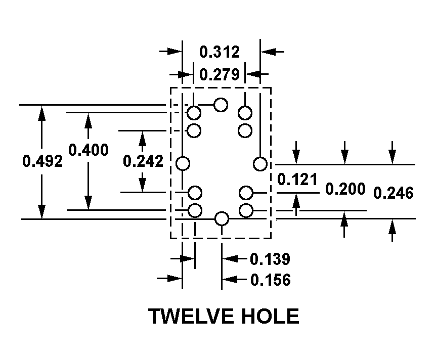 TWELVE HOLE style nsn 5935-00-009-1274