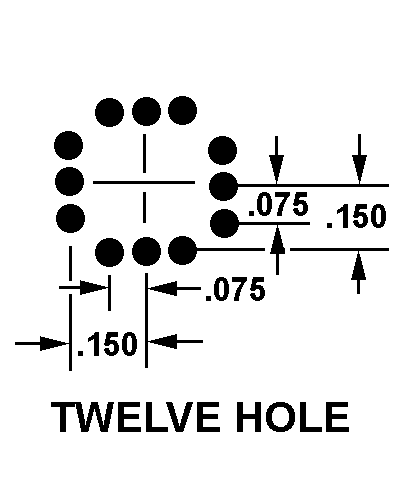 TWELVE HOLE style nsn 5935-00-009-1274