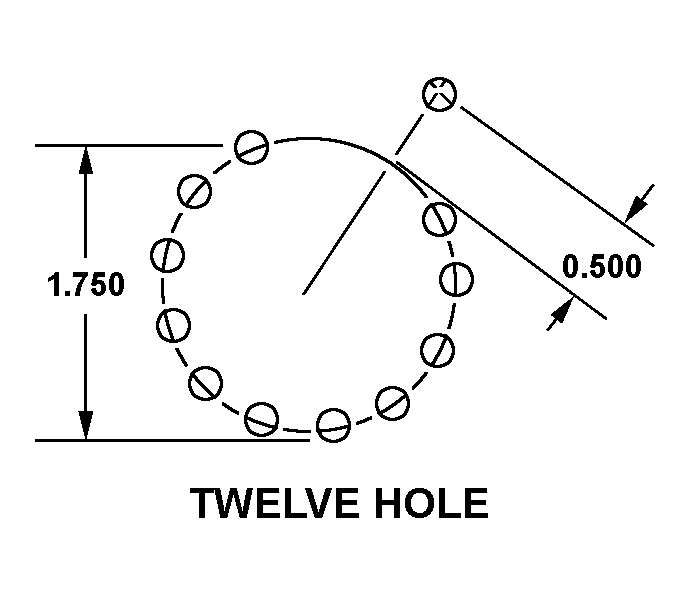 TWELVE HOLE style nsn 5935-00-009-1274