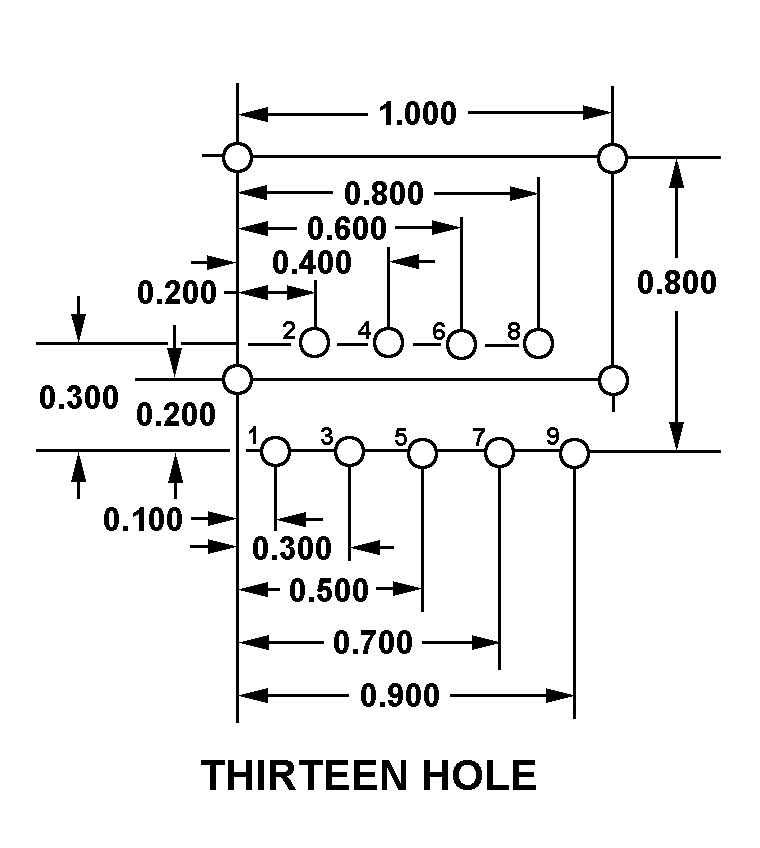 THIRTEEN HOLE style nsn 5935-00-883-7716