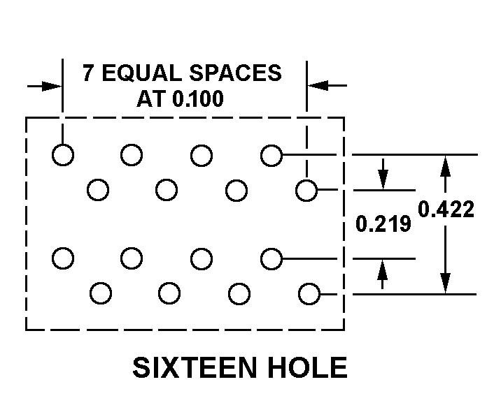 SIXTEEN HOLE style nsn 5935-01-042-2389