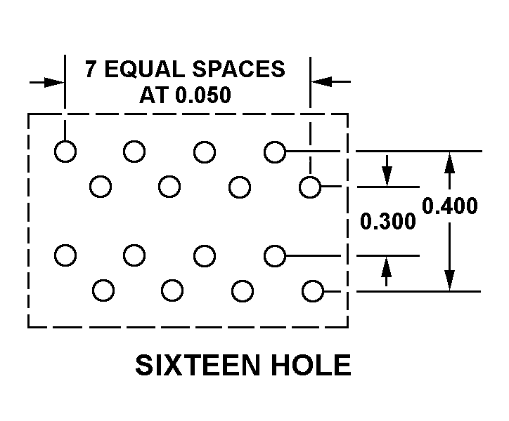 SIXTEEN HOLE style nsn 5935-01-042-2389