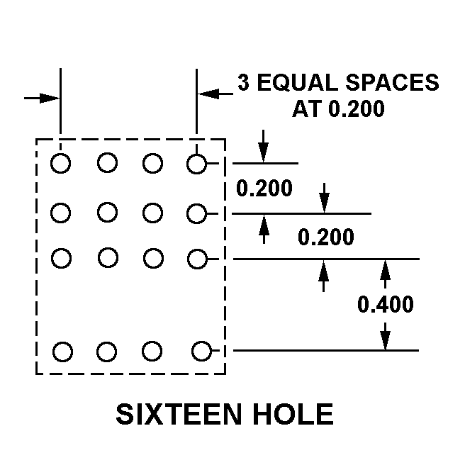 SIXTEEN HOLE style nsn 5935-01-042-2389