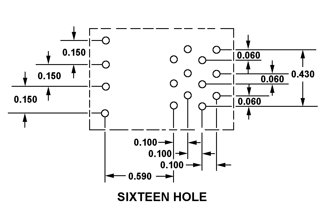 SIXTEEN HOLE style nsn 5935-01-042-2389