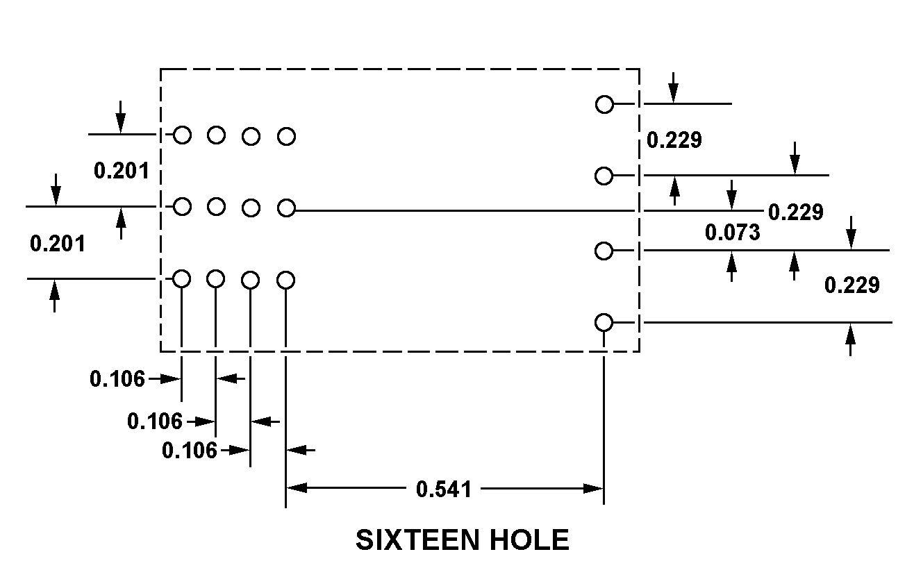 SIXTEEN HOLE style nsn 5935-01-042-2389