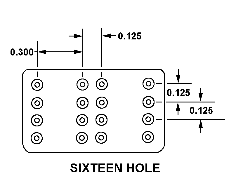 SIXTEEN HOLE style nsn 5935-01-042-2389