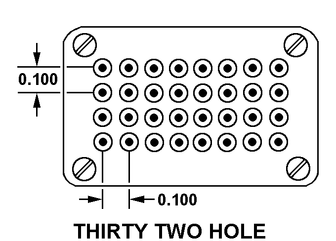 THIRTY TWO HOLE style nsn 5935-01-428-4460