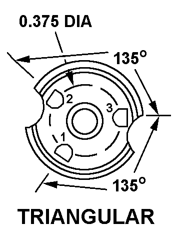 TRIANGULAR style nsn 5935-00-280-2816