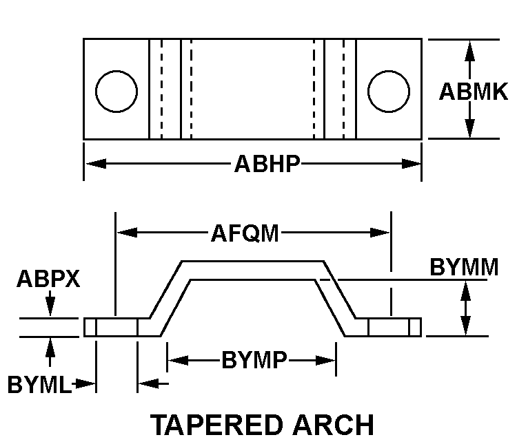 TAPERED ARCH style nsn 5340-00-014-5964