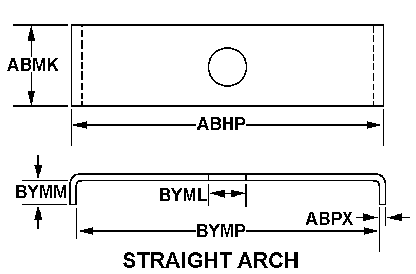 STRAIGHT ARCH style nsn 5340-00-212-5936