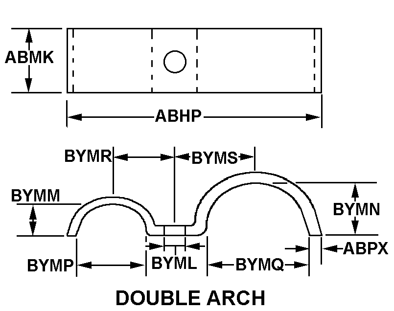 DOUBLE ARCH style nsn 5340-00-200-8522